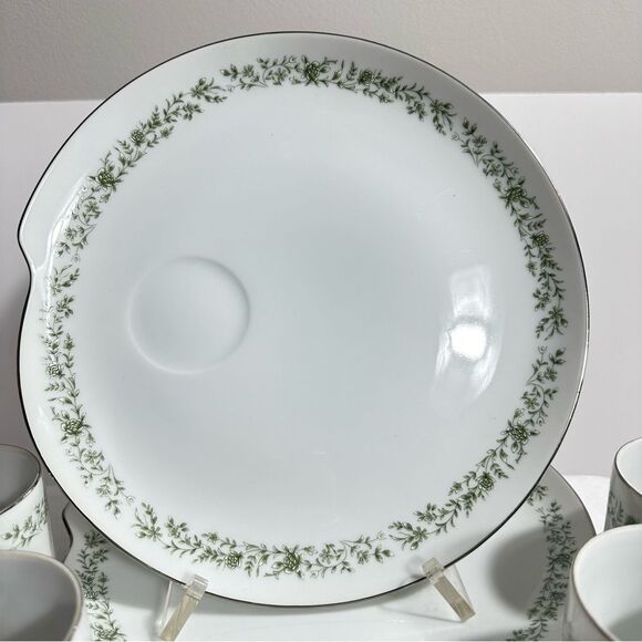 Mikasa Vintage Japan Set Of 4 Plates & Cups Montclaire Porcelain Dishwasher - Picture 2 of 12